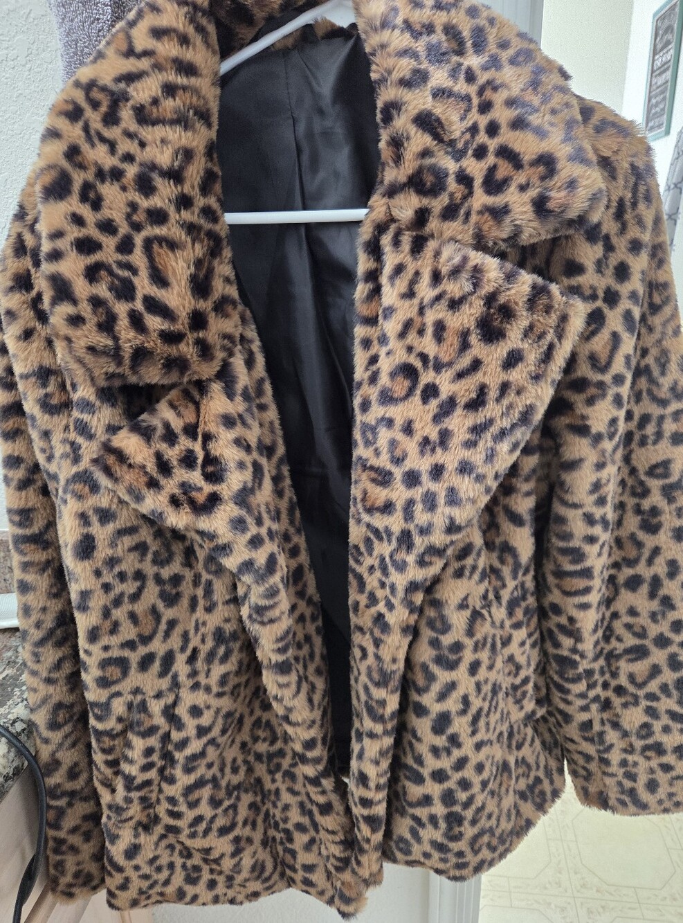 Leopard Faux-Fur Coat - Brown/Black